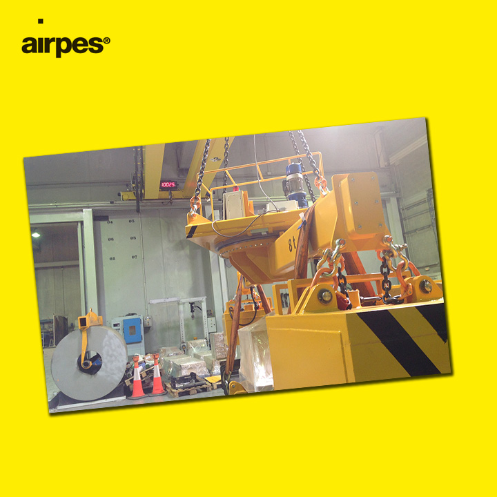 Motorized lifting beam with magnets | Handling | Airpes