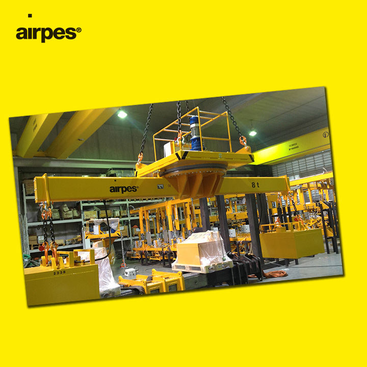 Motorized lifting beam with magnets | Handling | Airpes