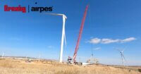 Installation wind turbine blade with a blade clamp training testing