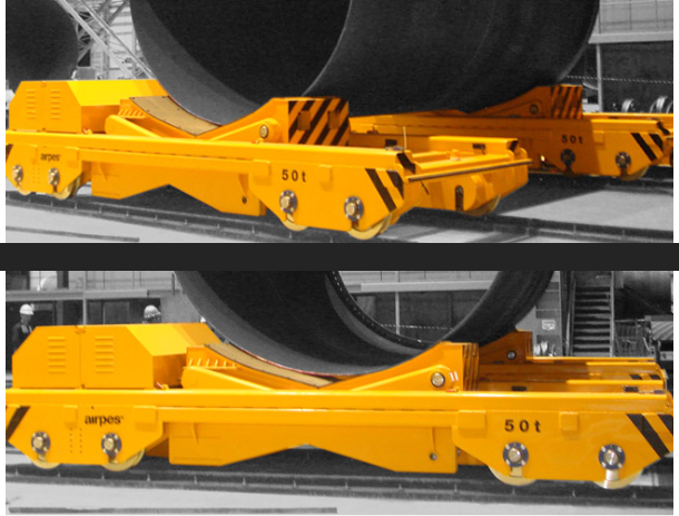 Rail transfer cars for wind turbine plate roll Rail transfer cars for wind turbine plate roll