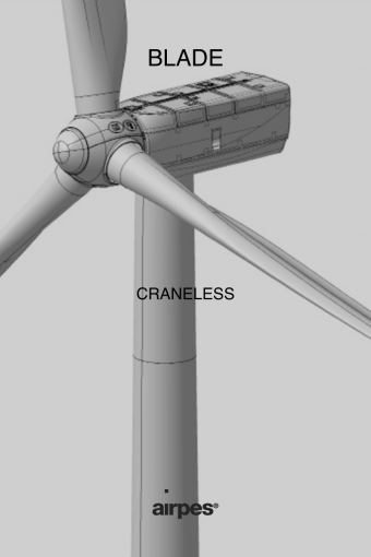 Sistema de intercambio de palas de rotor de turbinas eólicas sin grúa