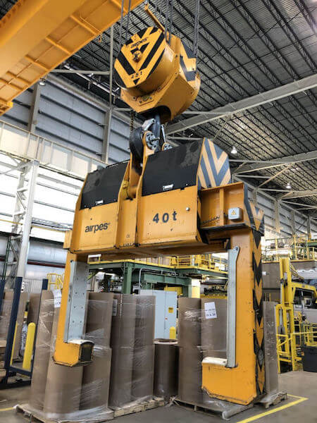 Airpes' automation-ready coil lifting tong - Airpes