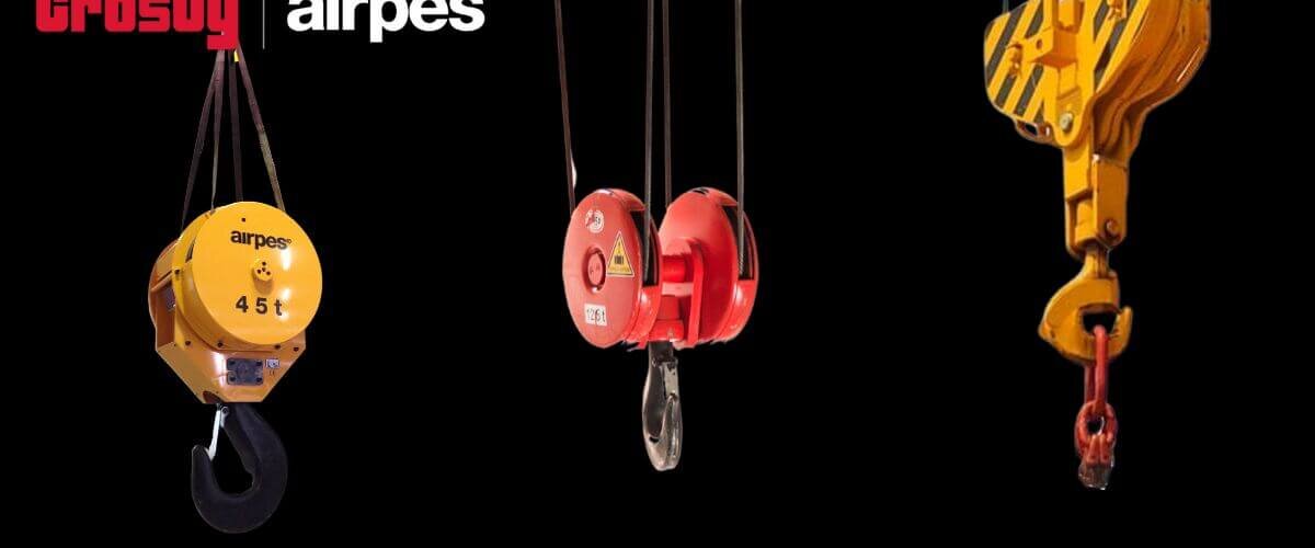Types of crane hooks for lifting Differents crane hook blocks commercialized by Crosby Airpes