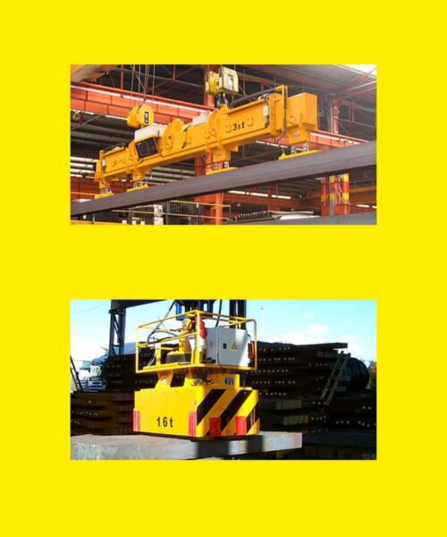 electro-permanent-lifting-magnet-airpes-intro Electropermanent lifting magnet installed on overhead crane by Crosby Airpes