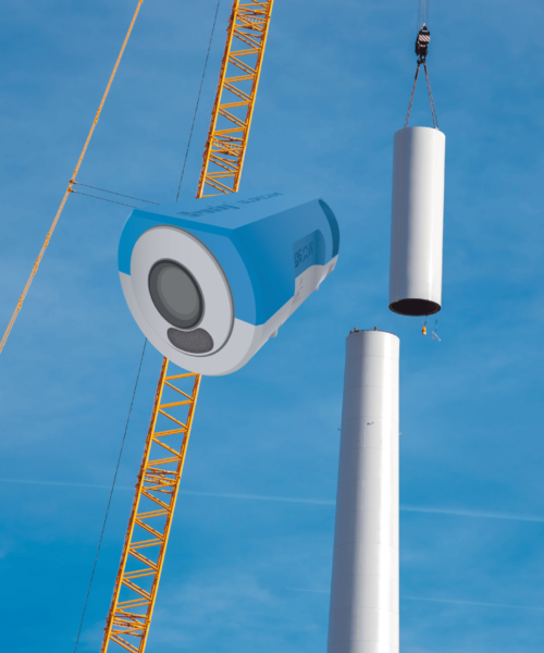 2507-blockcam-camara-vertical-min Blokcam camera unit in foreground with onshore wind project behind